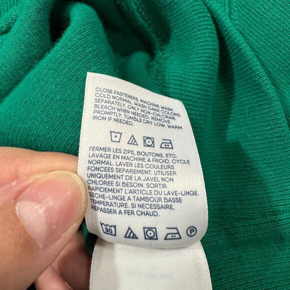 Lands End Pullover Mens Size‎ Large Tall 1/4 Zip All Cotton Sweater Green Preppy - Picture 7 of 10